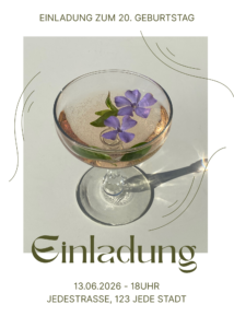 20. geburtstagseinladung 13.06.2026, 18 uhr